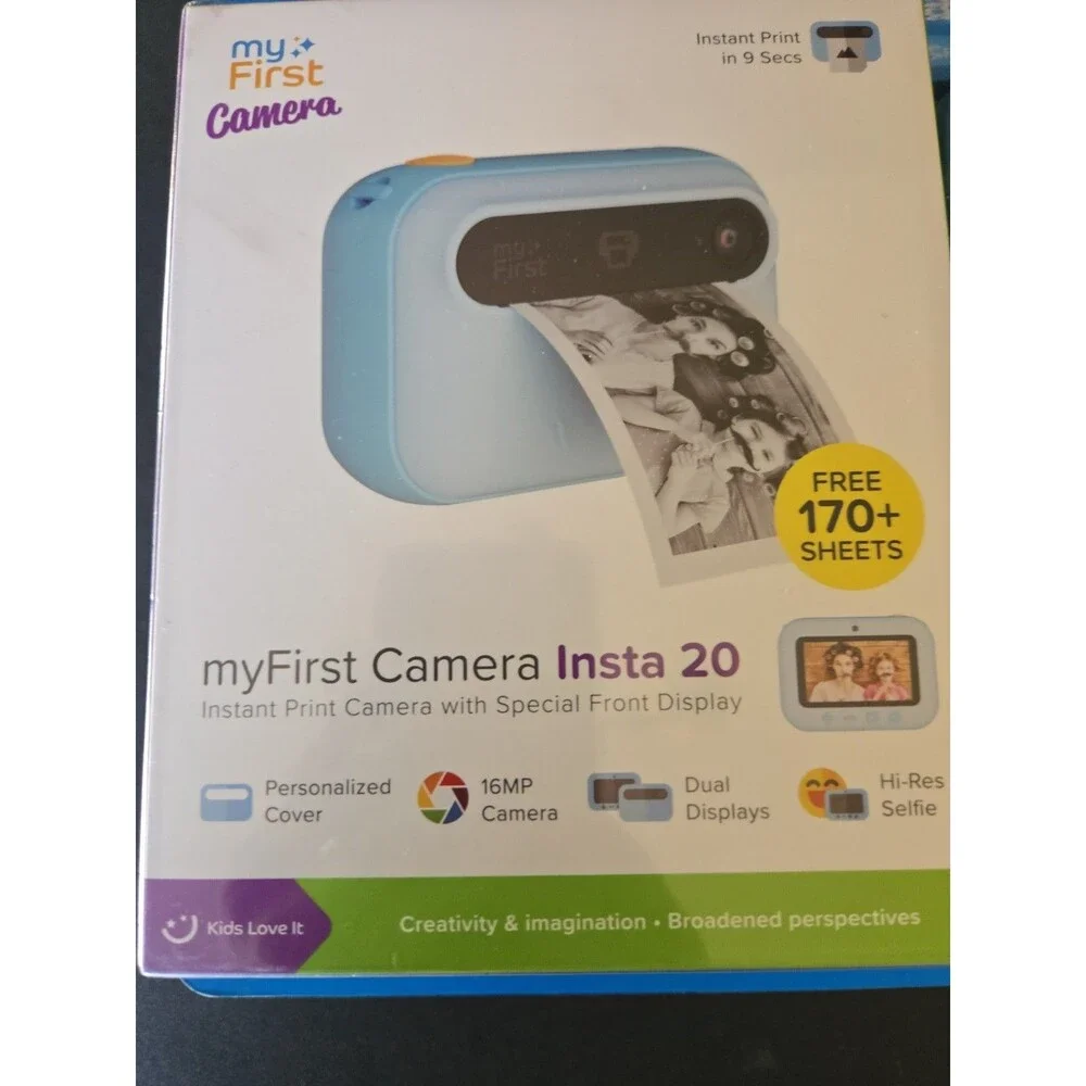 myFirst Camera Insta 20 Camera Bundle with myFirst Cross Case (Blue)